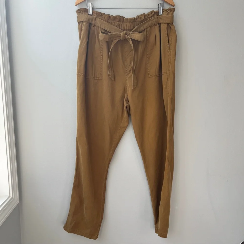 Sonoma paper bag belted pants Sz XL - Picture 2 of 10